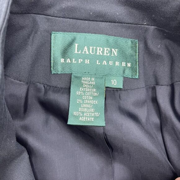 NWT Lauren Ralph Lauren Singita Black Women Single Breasted Blazer Size 10 - Picture 5 of 5